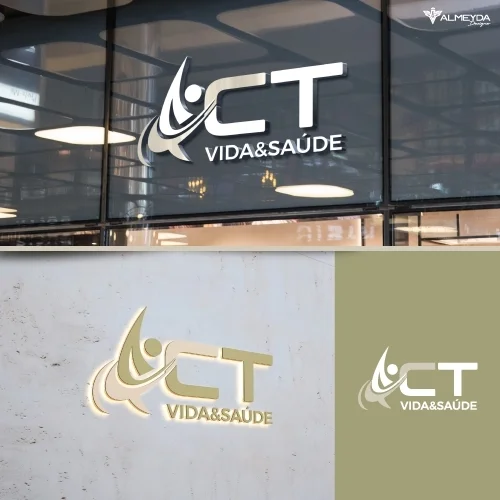 Logomarca para ct vida e saúde criada pela almeydadesigner