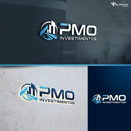 Logomarca para PMO investimentos criada pela almeydadesigner