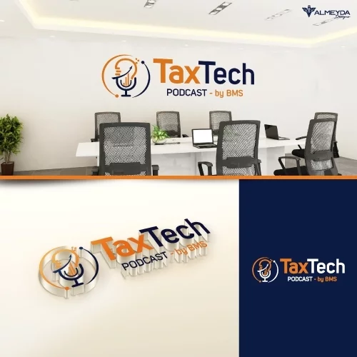 Logomarca para TAXTECH podcast criada pela almeydadesigner
