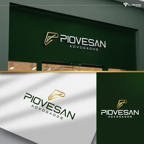 Logomarca profisssional criada pela almeydadesigner para piovesan advogados