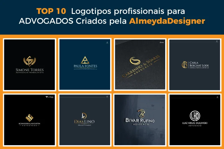 Top 10 logotipos profissionais para advogados criados pela almeydadesigner almeydadesigner