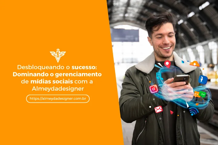 Almeydadesigner banner de incentivo ao gerenciamento de redes sociais.